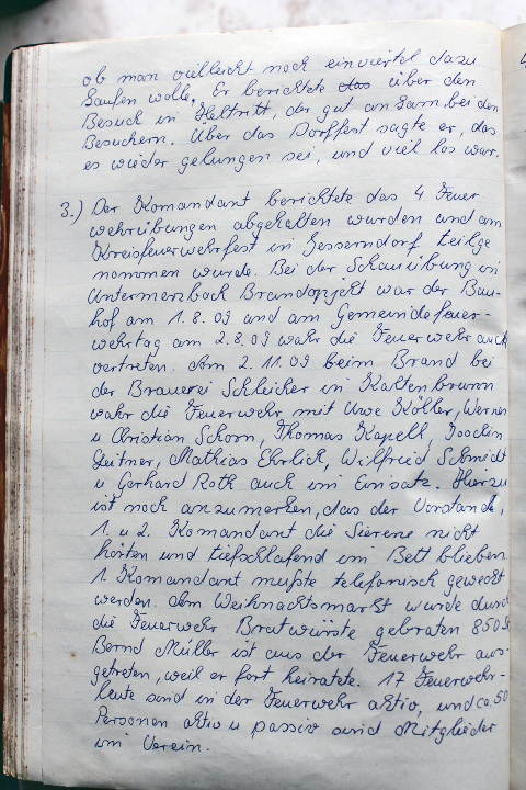 Das Protokollbuch der FFW Recheldorf