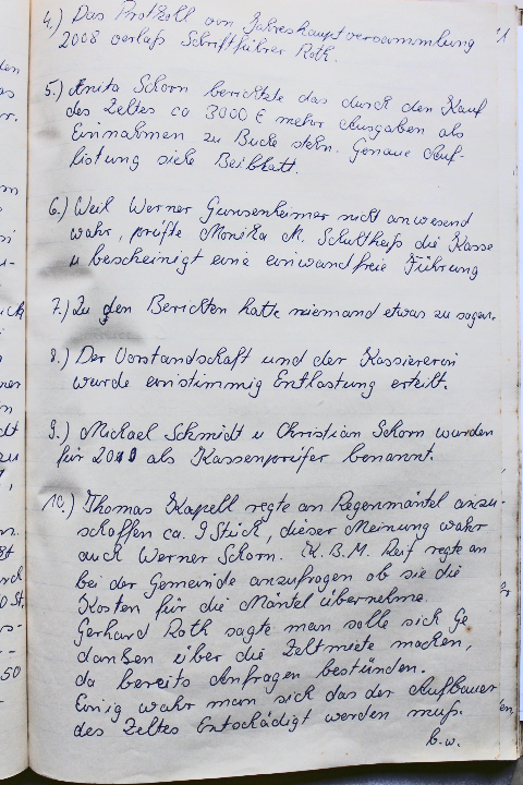 Das Protokollbuch der FFW Recheldorf