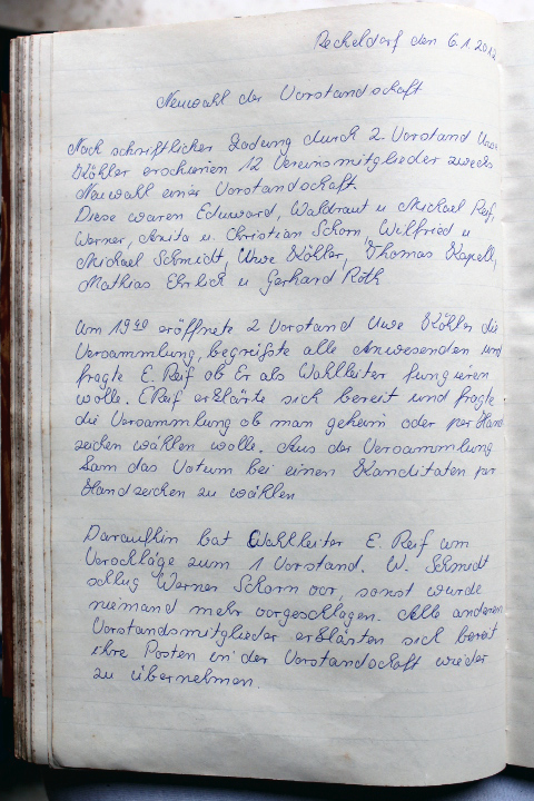 Das Protokollbuch der FFW Recheldorf