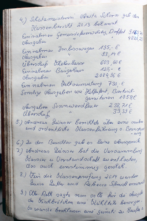 Das Protokollbuch der FFW Recheldorf