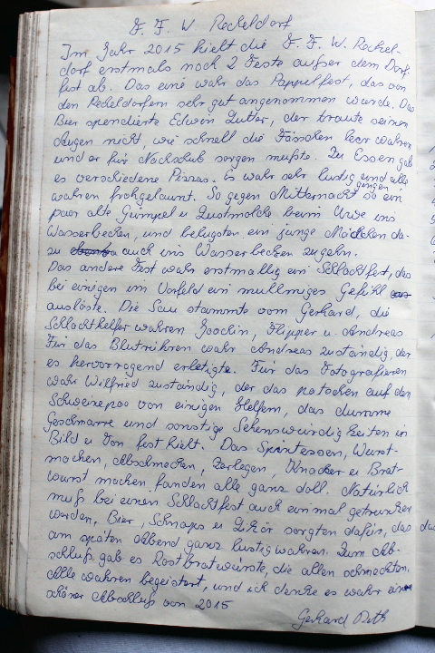 Das Protokollbuch der FFW Recheldorf