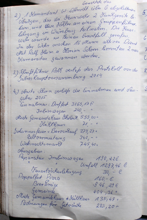 Das Protokollbuch der FFW Recheldorf