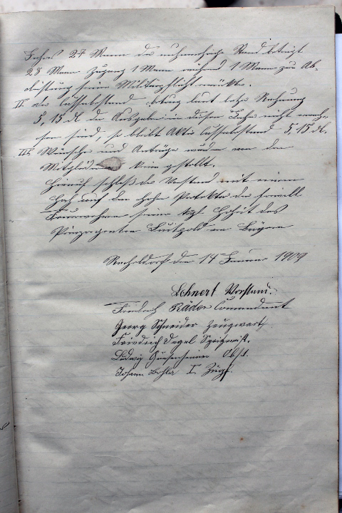 Das Protokollbuch der FFW Recheldorf