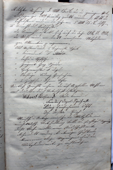 Das Protokollbuch der FFW Recheldorf