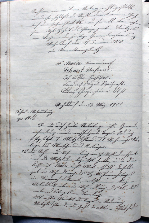 Das Protokollbuch der FFW Recheldorf