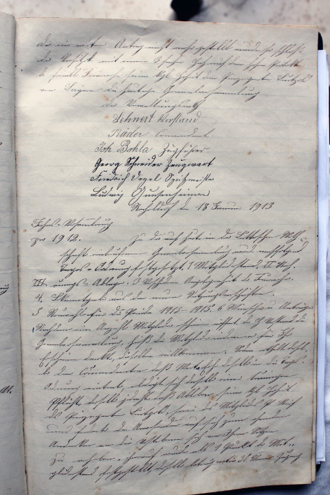 Das Protokollbuch der FFW Recheldorf