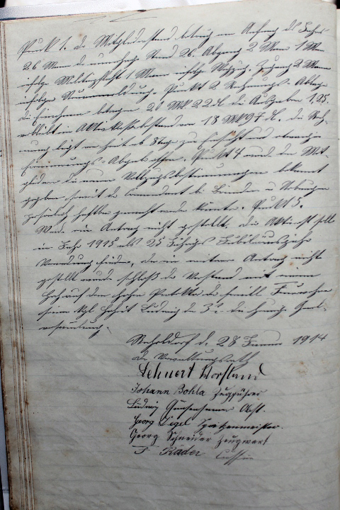 Das Protokollbuch der FFW Recheldorf