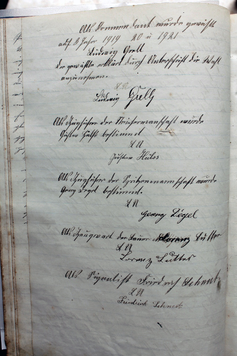 Das Protokollbuch der FFW Recheldorf