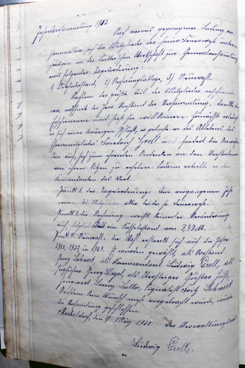 Das Protokollbuch der FFW Recheldorf