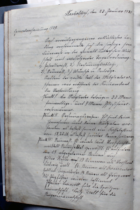 Das Protokollbuch der FFW Recheldorf
