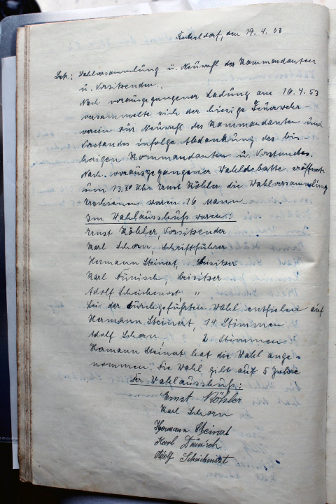 Das Protokollbuch der FFW Recheldorf