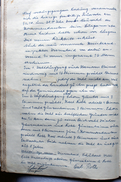 Das Protokollbuch der FFW Recheldorf