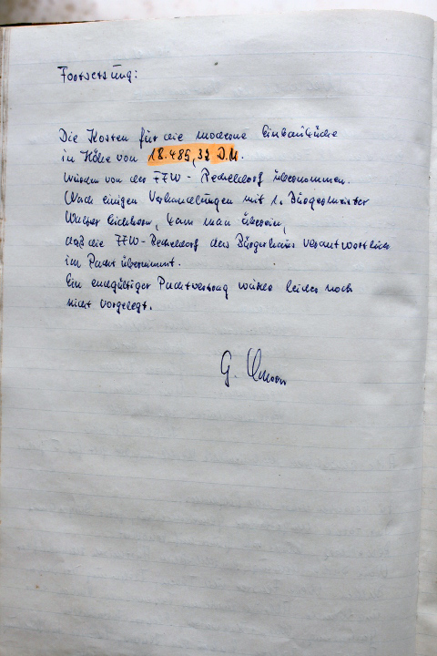 Das Protokollbuch der FFW Recheldorf