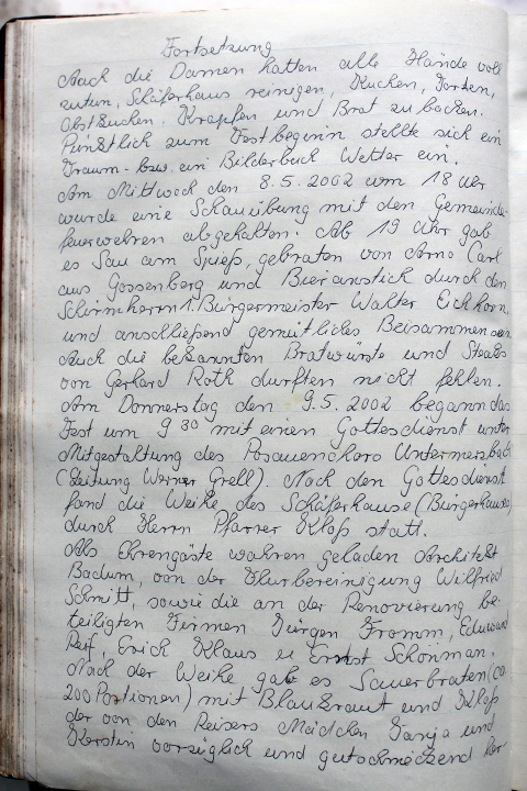 Das Protokollbuch der FFW Recheldorf