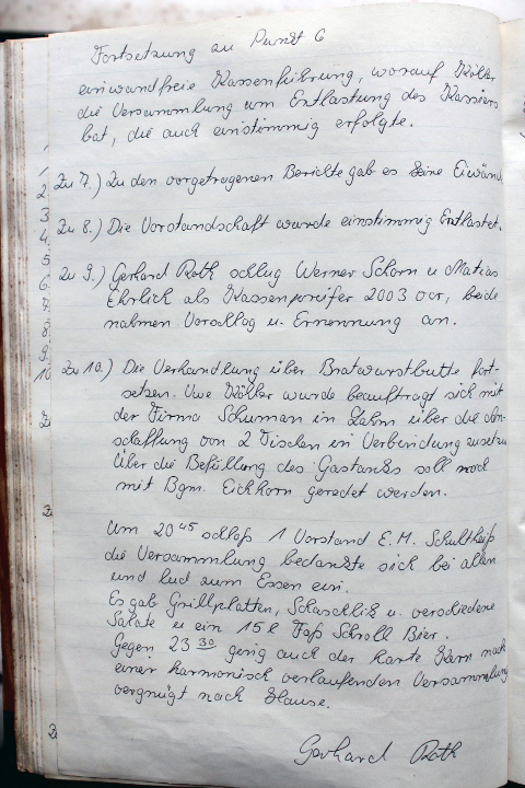 Das Protokollbuch der FFW Recheldorf