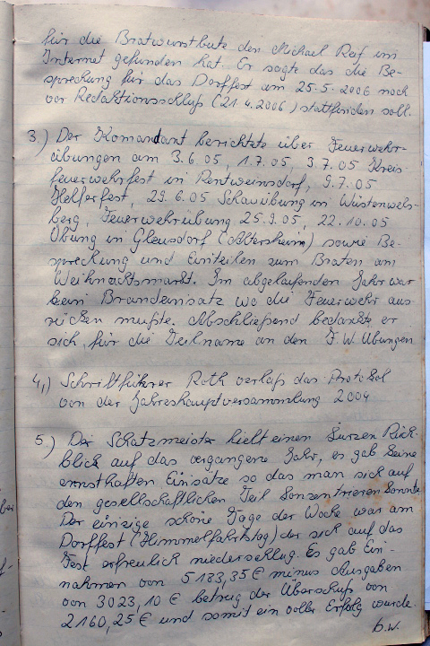 Das Protokollbuch der FFW Recheldorf